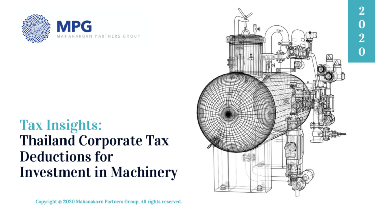 Tax Insights: Thailand Corporate Tax Deductions for Investment in Machinery