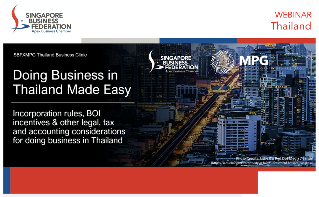 Webinar: Business in Thailand Made Easy - MPG